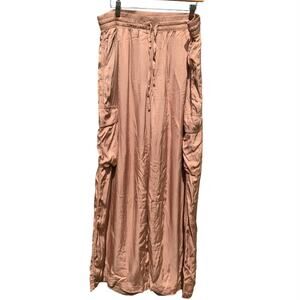 NWT Aerie Slacks trouser pants cargo pockets silky loose fit women XL office